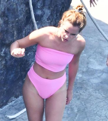 Emma Watson pink bikini