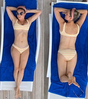 Brie Larson sunbathing