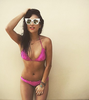 Shay Mitchell pink bikini